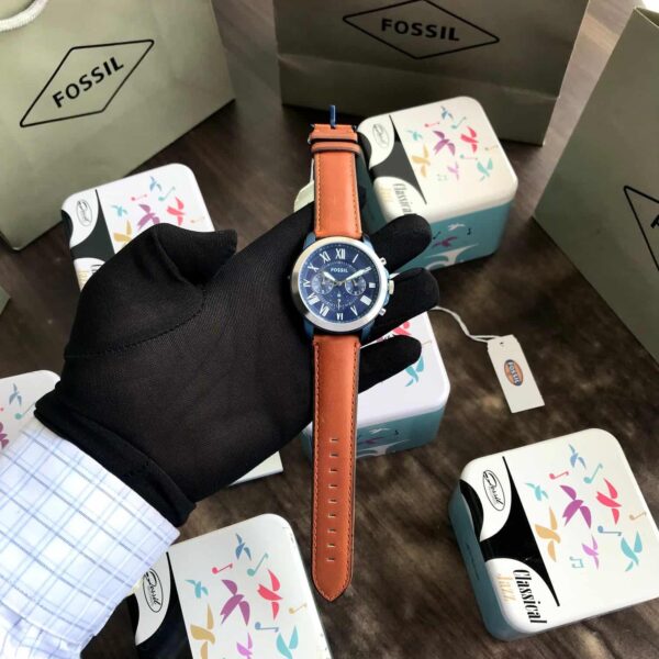 Fossil Grant firstcopy FS5151 Quartz Stainless Steel & Leather Chronograph Men’s Watch