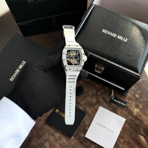 Richard Mille RM57 firstcopy White Skeleton Dial Tourbillon Automatic Men’s Watch