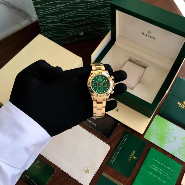 Rolex Cosmograph Daytona Gold & Green Dial Japanese Automatic Mens Watch firstcopy
