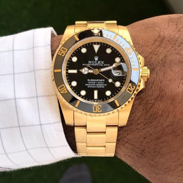 Rolex Submariner Full Gold Black Dial Japanese Automatic firstcopy Watch