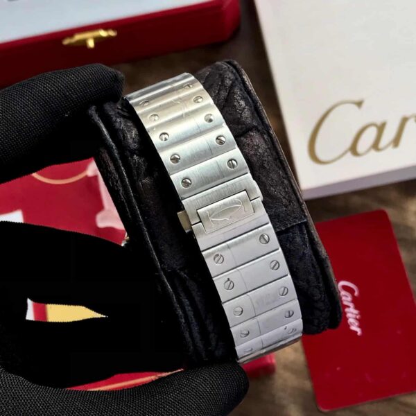 Cartier De Santos firstcopy Silver Green Dial Swiss ETA Movement Men’s Watch