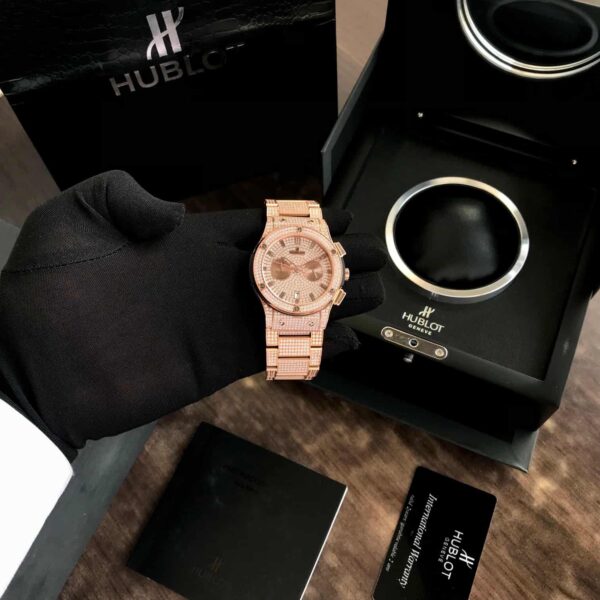 Hublot Big Bang firstcopy Full Diamond Japanese Quality Rose Gold Men’s Watch