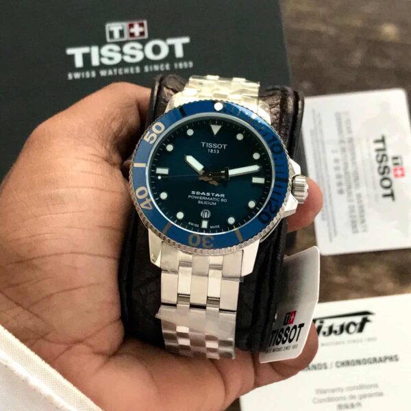 Tissot Seastar Powermatic 80 firstcopy Silver Blue Dial Automatic Men’s Watch