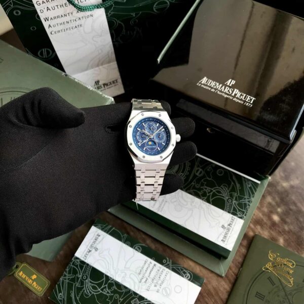 Audemars Piguet Perpetual Calendar Silver Blue Men’s Sports Firstcopy Watch