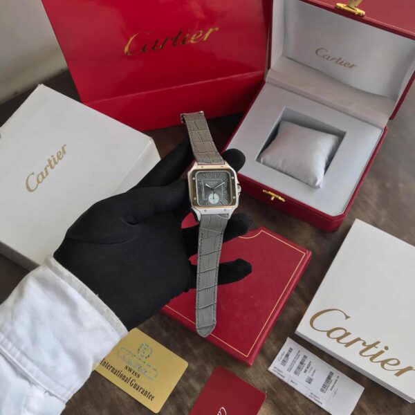 Cartier De Santos firstcopy Dual Time Grey Premium Automatic Men’s Watch
