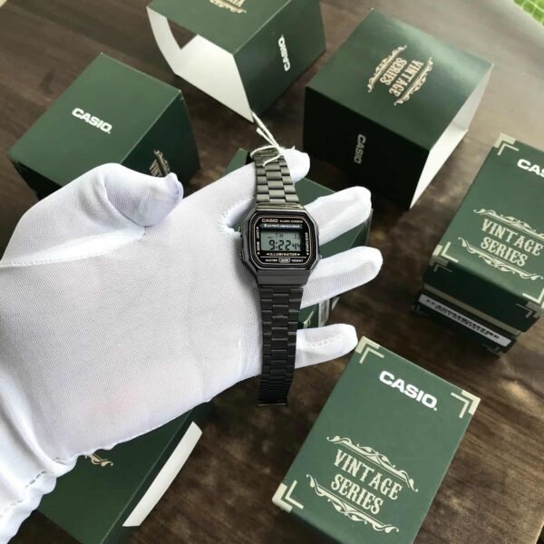 Casio Vintage firstcopy A168WGG-1B Retro Black Gunmetal Unisex Watch