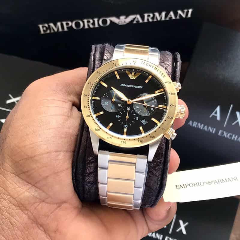 Emporio Armani AR11521 Firstcopy Two Tone Stainless Steel Men's Watch