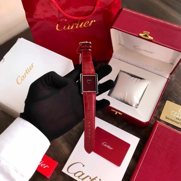 Cartier Tank Must firstcopy Japanese Large Silver Red Unisex Watch