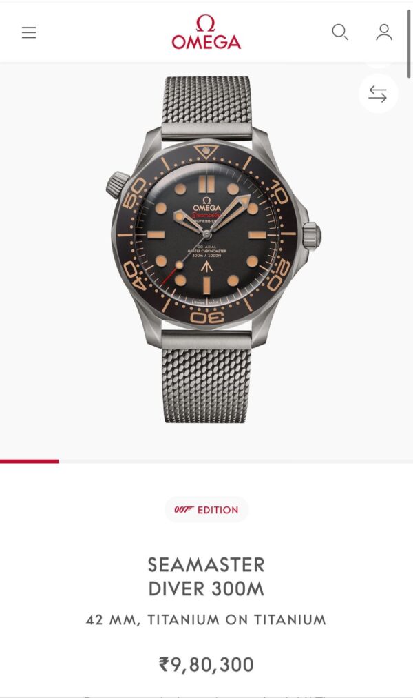 Omega 007 Jeams Bond Automatic Limited Edition Mens Watch - Watch Studio