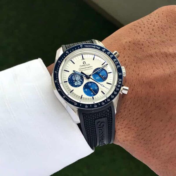 Omega Apollo 50th Anniversary firstcopy Limited Edition Black Rubber Strap Men’s Watch