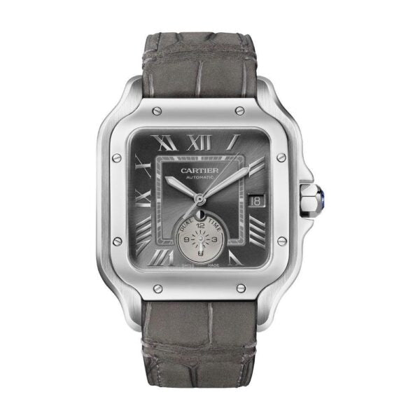 Cartier De Santos firstcopy Dual Time Grey Premium Automatic Men’s Watch