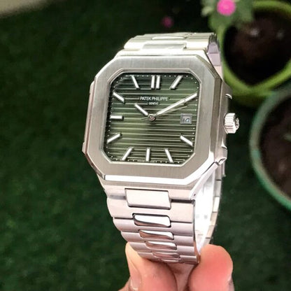 Patek Philippe Cubitus firstcopy Stainless Steel Olive Green Dial Men’s Watch