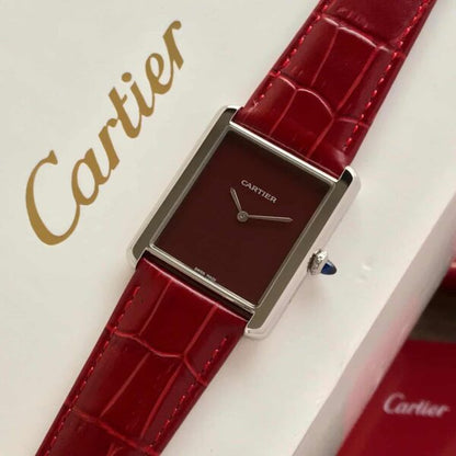 Cartier Tank Must firstcopy Japanese Large Silver Red Unisex Watch