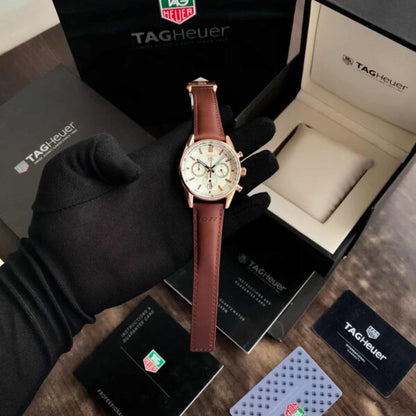 Tag Heuer Carrera Chronosprint X 911 Porsche White Dial Japanese Mens Watch firstcopy