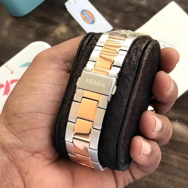 Fossil firstcopy FS5475 Two Tone White Dial Chronograph Men’s Watch