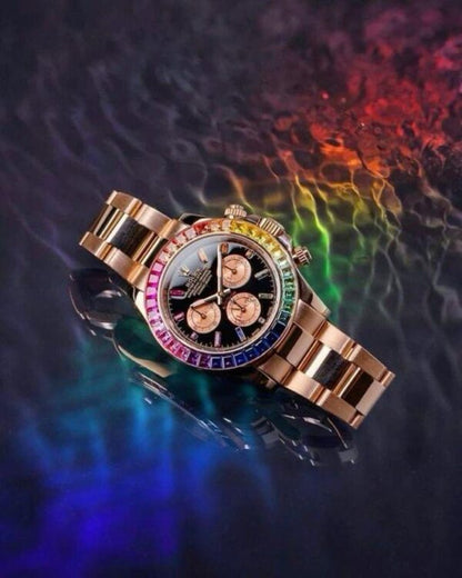 Rolex Cosmograph Daytona Rainbow Rose Gold Swiss ETA Firstcopy Watch