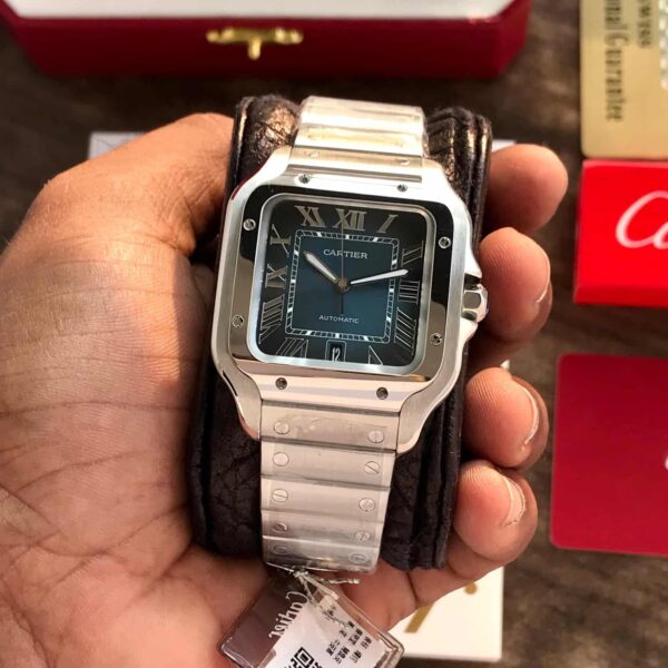 Cartier De Santos firstcopy Silver Blue Swiss ETA Automatic Men’s Watch