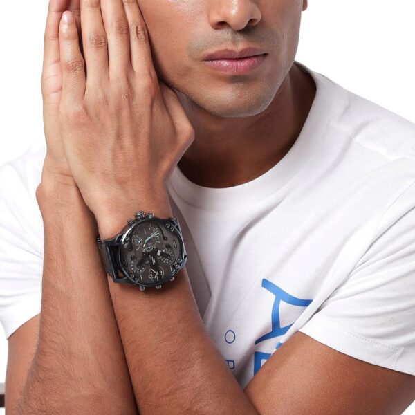 Diesel Big Daddy firstcopy DZ7414 Stainless Steel Blue Grey Dial Men’s Watch