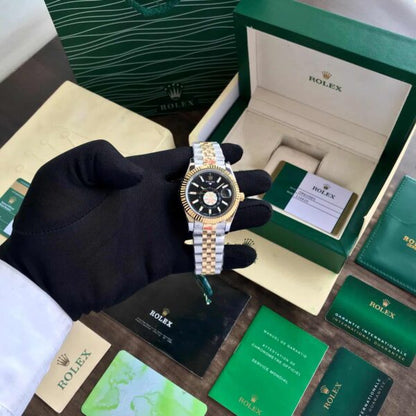 Rolex Sky-Dweller Black Dial Two Tone Automatic firstcopy Watch