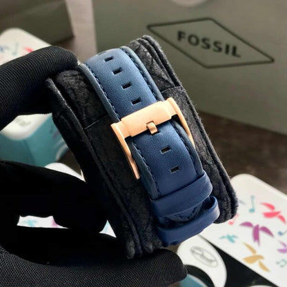 Fossil Grant firstcopy FS4835 Rosegold Blue Chronograph Men’s Watch