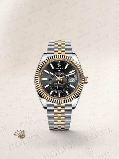 Rolex Sky-Dweller Black Dial Two Tone Automatic firstcopy Watch