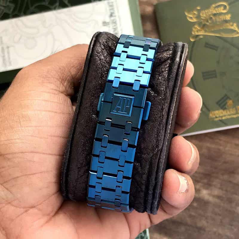 Audemars Piguet Royal Oak Double Balance Blue Skeleton Dial Automatic Firstcopy