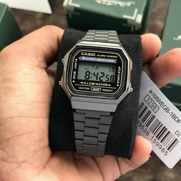 Casio Vintage firstcopy A168WGG-1B Retro Black Gunmetal Unisex Watch