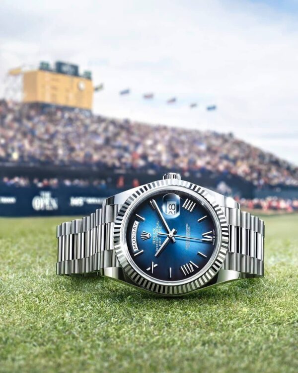 Rolex Day-Date 41 Silver Blue Ombre Dial Swiss ETA Firstcopy Watch
