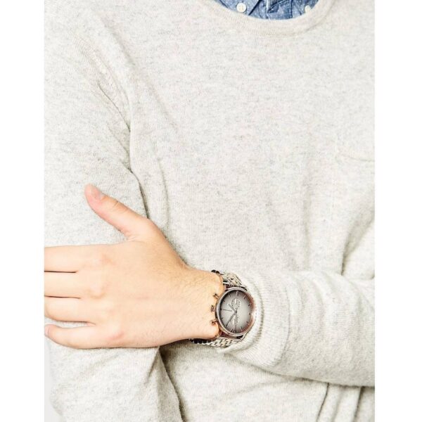 Emporio Armani AR1721 Gianni Firstcopy Two Tone Grey Dial Men's Watch