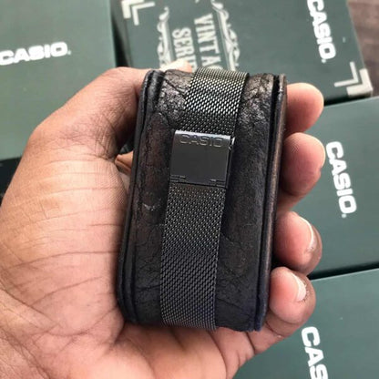 Casio Vintage firstcopy A700WM-7ADF Black Blue Digital Dial Mesh Band Watch