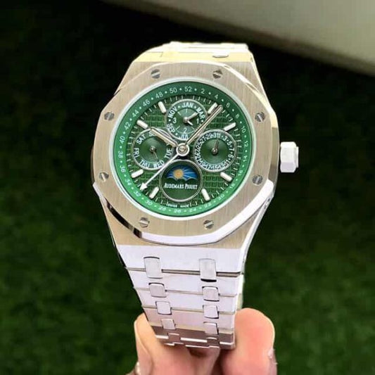 Audemars Piguet Perpetual Calendar Silver Green Men’s Sports Firstcopy Watch