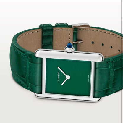 Cartier Tank Must firstcopy Japanese Premium Medium Silver Green Unisex Watch