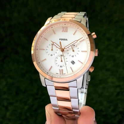 Fossil firstcopy FS5475 Two Tone White Dial Chronograph Men’s Watch