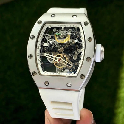 Richard Mille RM57 firstcopy White Skeleton Dial Tourbillon Automatic Men’s Watch