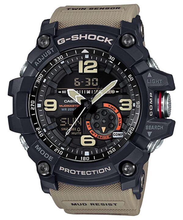 Casio G-Shock firstcopy Mudmaster GG-1000-1A5DR Black Analog-Digital Brown Strap Men’s Watch