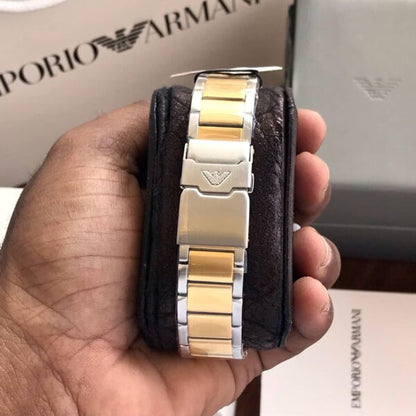 Emporio Armani AR11606 Firstcopy Yellow Gold Dial Chronograph Men's Watch