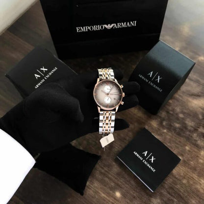 Emporio Armani AR1721 Gianni Firstcopy Two Tone Grey Dial Men's Watch
