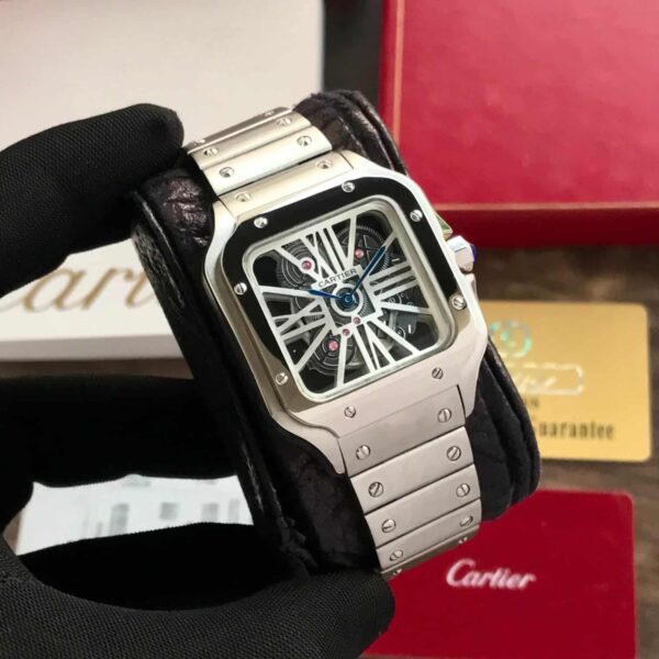 Cartier Santos De firstcopy Skeleton Stainless Steel Automatic Men’s Watch