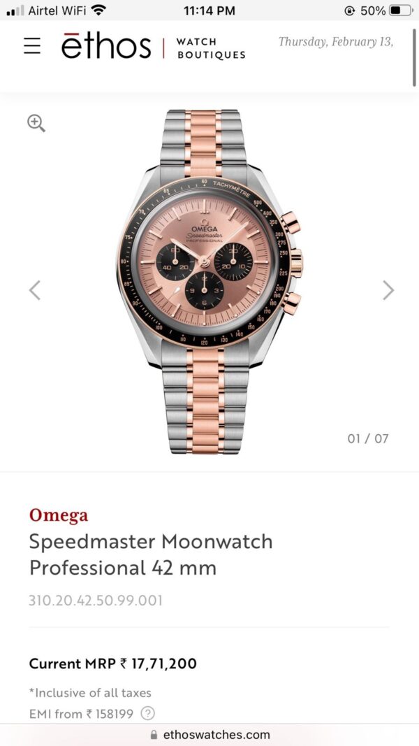 Omega Speedmaster Moonwatch Professional firstcopy 42mm Rosegold Two Tone Men’s Watch