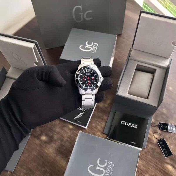 Guess W1249G1 firstcopy Analog Black Dial Chronograph Men’s Watch