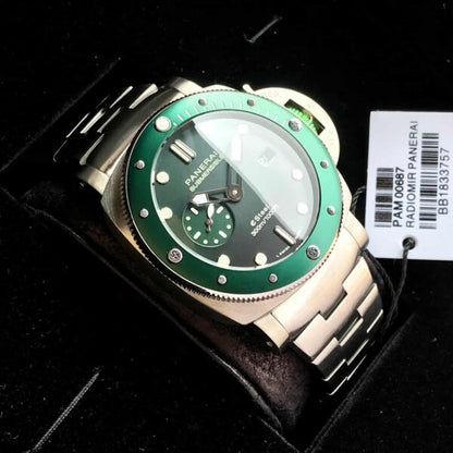 Panerai Luminor Submersible firstcopy Stainless eSteel Green Dial Automatic Men’s Watch