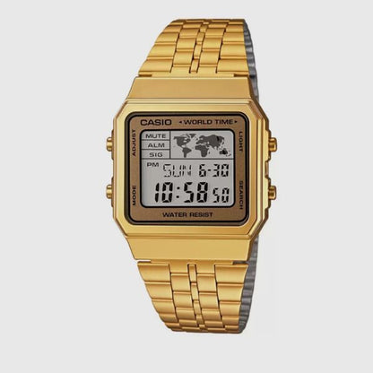 Casio Vintage firstcopy A500WGA-9DF Chronograph Unisex Gold Watch