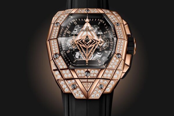 Hublot Big Bang Sang Bleu King Gold Pave firstcopy Diamond Bezel 42mm Men’s Watch