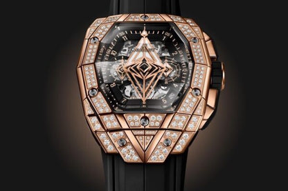 Hublot Big Bang Sang Bleu King Gold Pave firstcopy Diamond Bezel 42mm Men’s Watch