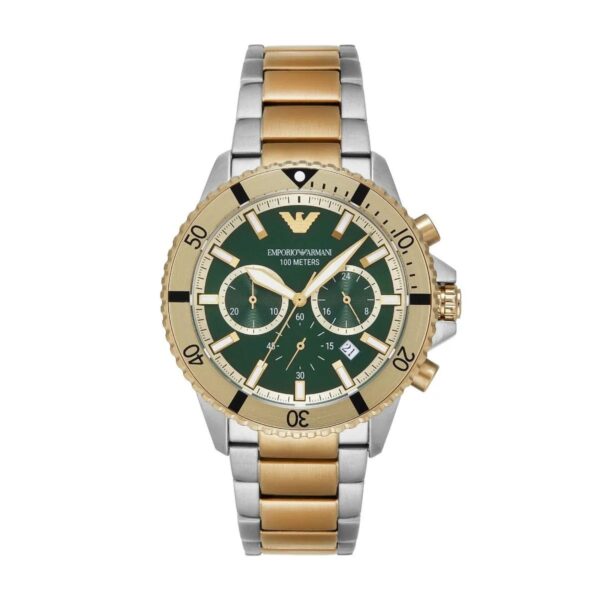 Emporio Armani AR11586 Firstcopy Two Tone Green Dial Men's Watch