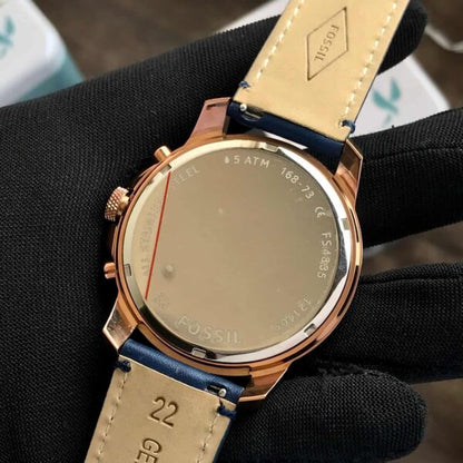 Fossil Grant firstcopy FS4835 Rosegold Blue Chronograph Men’s Watch