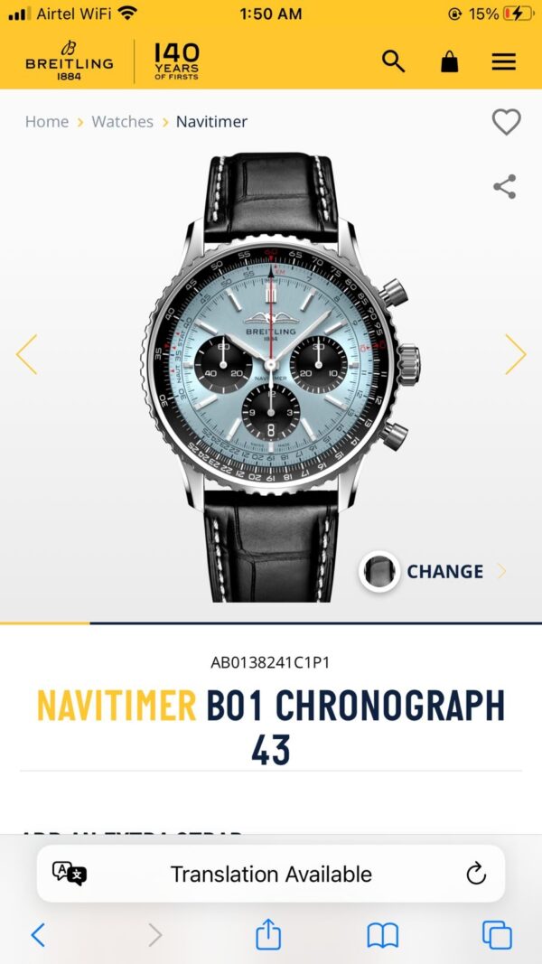 Breitling Navitimer B01 Firstcopy Swiss ETA Chronograph Premium Men's Watch