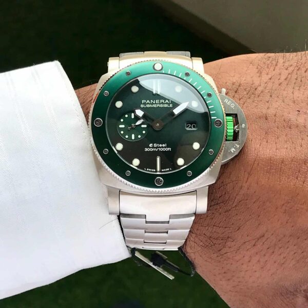 Panerai Luminor Submersible firstcopy Stainless eSteel Green Dial Automatic Men’s Watch