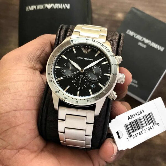 Emporio Armani AR11241 Firstcopy Black Dial Stainless Steel Men's Watch
