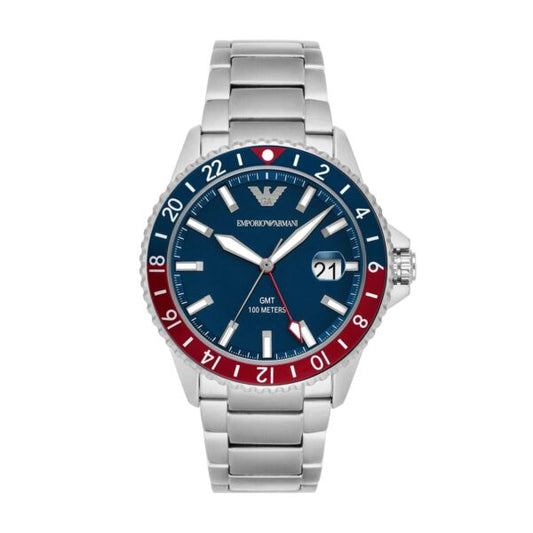 Emporio Armani AR11590 Firstcopy Diver GMT Blue Dial Men's Watch